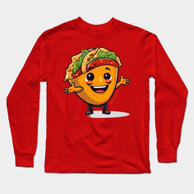 kawaii Taco cehees T-Shirt cute potatofood funny Long Sleeve T-Shirt by nonagobich